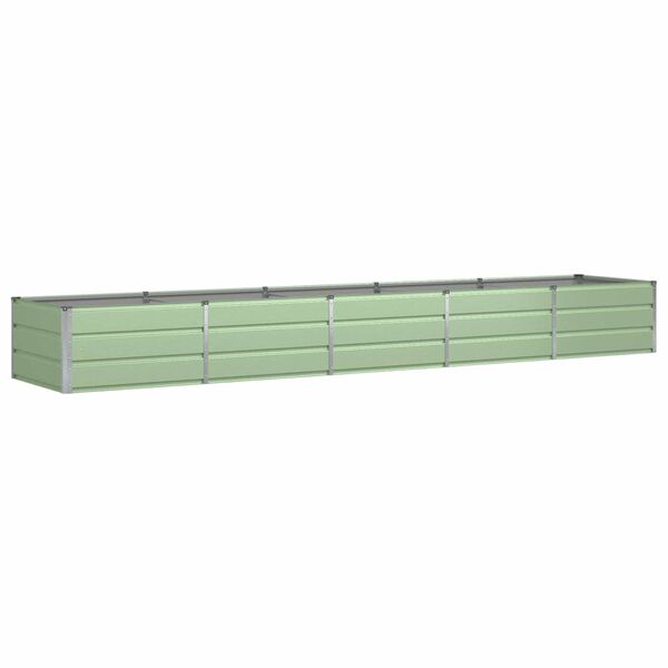 vidaXL Floreira Verde 400 x 80 x 45 cm A&ccedil;o