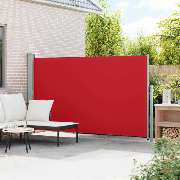 vidaXL Toldo lateral retr&aacute;til para p&aacute;tio 170x300 cm vermelho
