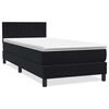 vidaXL Cama box spring c/ colch&atilde;o e LED 100x210 cm veludo Preto