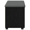 vidaXL Banco de Hall com almofada Carvalho Preto 80 x 46 x 46 cm