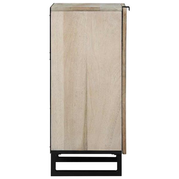 vidaXL Sideboard Branco 40 x 33 x 75 cm Madeira de mangueira maci&ccedil;a