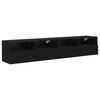 vidaXL Gabinetes de TV na Parede 2 unid. Carvalho Preto