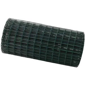 vidaXL Cerca Euro 0,6 x 10 m Ferro revestido de PVC Verde