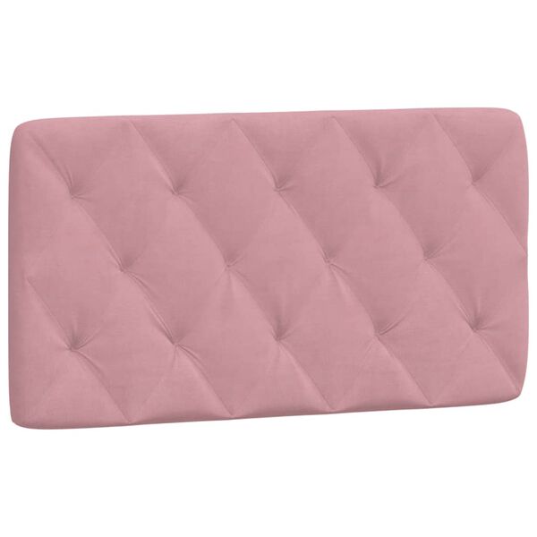 vidaXL Almofad&atilde;o de cabeceira 100 cm veludo rosa