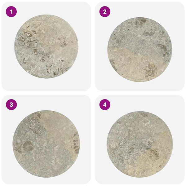 vidaXL Tampo de mesa &Oslash;50x2,5 cm m&aacute;rmore cinzento