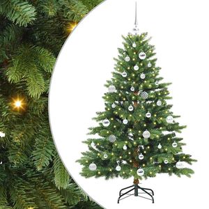 vidaXL &Aacute;rvore de Natal Artificial com 150 LEDs Verde 150 cm PE e PVC