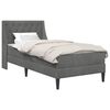 vidaXL Estrutura de cama com colch&atilde;o Cinzento-Escuro 90 x 190 cm