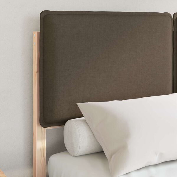 vidaXL Estrutura de Cama com Cabeceira Estofada Cinzento-acastanhado