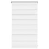 vidaXL Cortina Zebra 50,9x100 cm, Largura do tecido 46,7 cm, branca