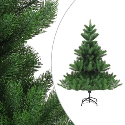 vidaXL Árvore de Natal artificial pré-iluminada abeto caucasiano verde