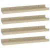 vidaXL Prateleiras de parede 4 pcs 40x9x3 cm carvalho sonoma