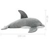 vidaXL Golfinho de peluche cinzento