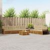 vidaXL Conjunto de Sof&aacute;s para Exterior 8 pcs Natural e Bege