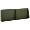 vidaXL Muro de Conten&ccedil;&atilde;o 2 unid. 60 x 12 x 40 cm A&ccedil;o Verde-Azeitona