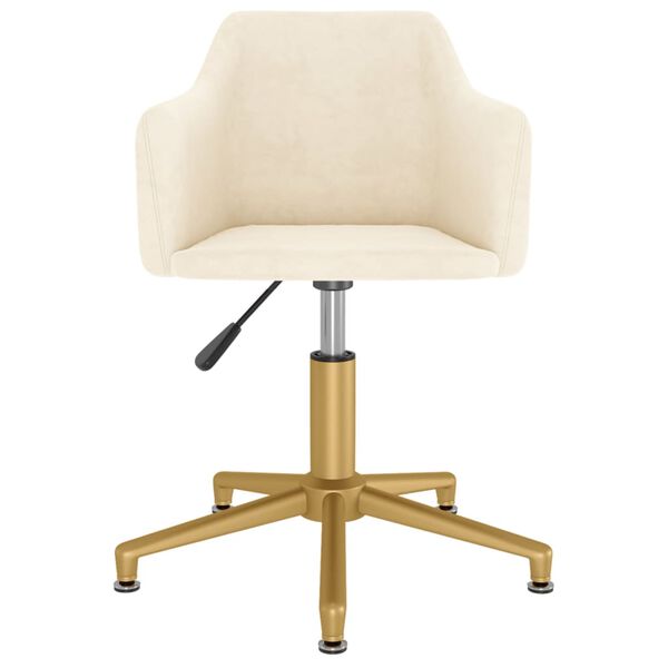 vidaXL Cadeiras de jantar girat&oacute;rias 2 pcs veludo cor creme