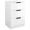 vidaXL Mesa de cabeceira 40x36x65 cm branco brilhante