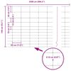 vidaXL Cerca de campo Prateado 25 x 1.4 m Aço galvanizado
