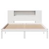 vidaXL Cama com estante sem colch&atilde;o 120x190 cm pinho maci&ccedil;o branco