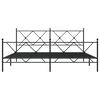 vidaXL Estrutura de cama com cabeceira e pés 183x213 cm metal preto