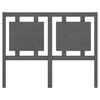 vidaXL Cabeceira de cama 125,5x4x100 cm pinho maci&ccedil;o cinzento