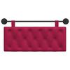 vidaXL Cabeceira Suspensa Vinho Vermelho 110 x 55 x 7 cm Veludo