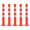vidaXL Poste de amarra&ccedil;&atilde;o p/ controlo do tr&acirc;nsito 5 pcs pl&aacute;stico 75 cm