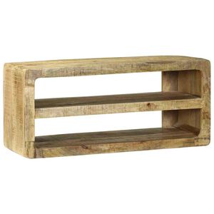 vidaXL Gabinete para TV 80 x 32 x 36 cm Madeira de mangueira maci&ccedil;a