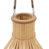 vidaXL Suporte para vela suspenso em bambu natural