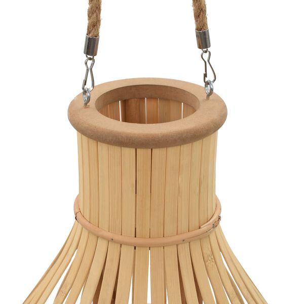 vidaXL Suporte para vela suspenso em bambu natural