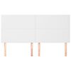 vidaXL Cabeceira Branca 200x5x118/128 cm Couro Sint&eacute;tico