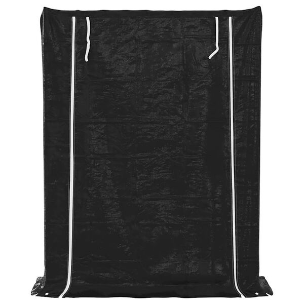 vidaXL Rack de lenha com tampa de chuva 150x40x200 cm a&ccedil;o galvanizado