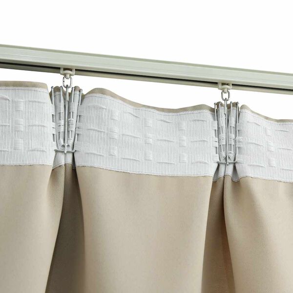 vidaXL Cortinas blackout com ganchos 2 pcs 140x225 cm bege