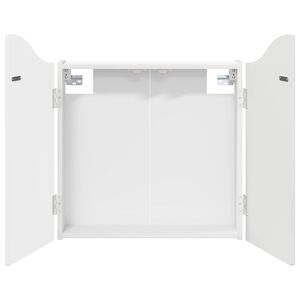 vidaXL Arm&aacute;rio para Dartboard Branco Brilhante 56 x 12 x 63 cm