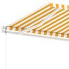 vidaXL Toldo autom&aacute;tico independente 500x300 cm amarelo e branco