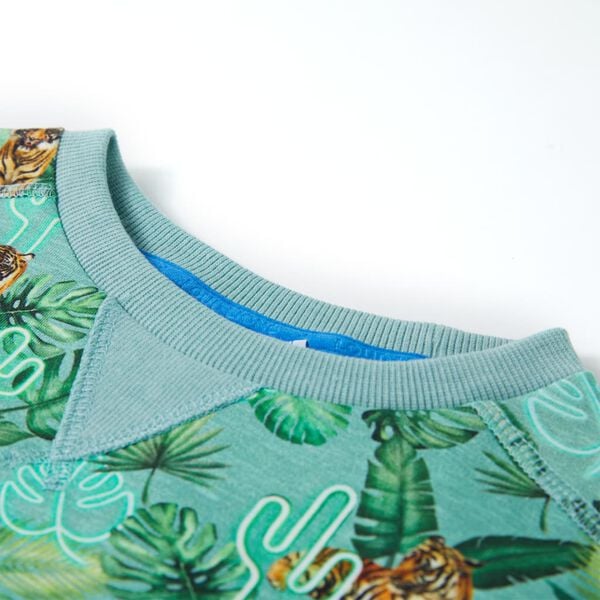 Sweatshirt para crian&ccedil;a verde-claro mesclado 140