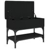 vidaXL Banco sapateira 62x32x45 cm derivados de madeira preto