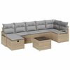 vidaXL Conjunto de Sof&aacute;s 8 unid. Bege e Cinza Claro vime PE
