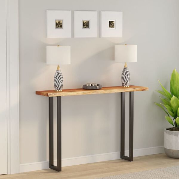 vidaXL Tampo de mesa retangular borda viva 160x30x2,5 cm ac&aacute;cia maci&ccedil;a