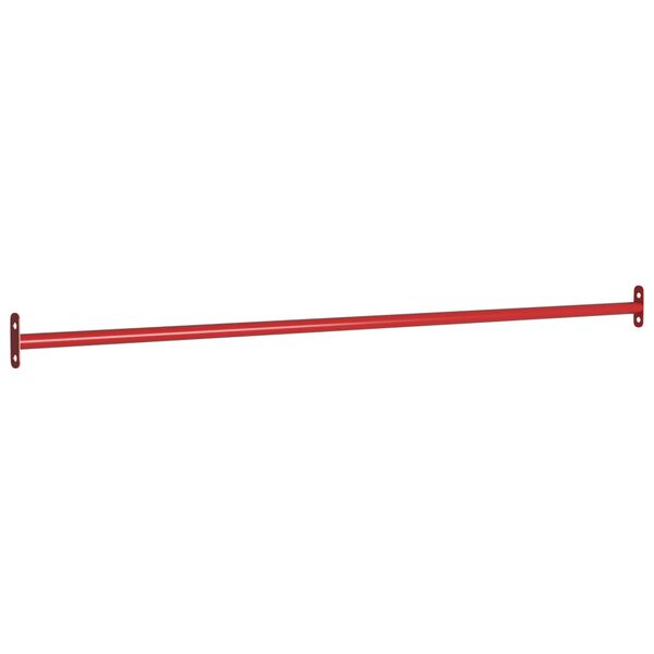 vidaXL Barras suspensas para crian&ccedil;as 3 pcs 125 cm a&ccedil;o vermelho