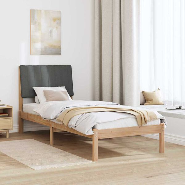vidaXL Estrutura da Cama com cabeceira Castanho 75 x 190 cm