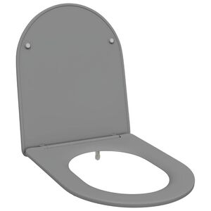 vidaXL Assento de Vaso Sanit&aacute;rio Cinzento 47 x 36 x 3,4 cm Duroplast