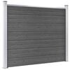 vidaXL Conjunto painel de cerca 872x146 cm WPC preto
