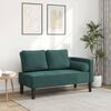 vidaXL Chaise longue com almofad&otilde;es veludo verde-escuro