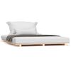vidaXL Estrutura de cama 120x190 cm pinho maci&ccedil;o