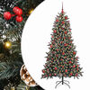 vidaXL &Aacute;rvore de Natal Artificial Verde 180 cm PVC, Pl&aacute;stico e A&ccedil;o