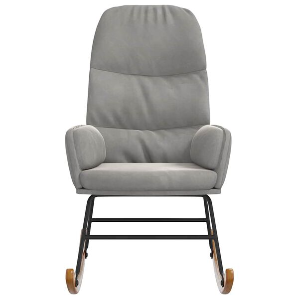 vidaXL Cadeira de baloi&ccedil;o veludo cinzento-claro
