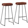 vidaXL Bancos de bar Gavin 2 pcs 44x37,5x78 cm castanho-escuro