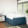 vidaXL Cama boxspring com colch&atilde;o 120x200 cm veludo azul-escuro