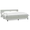 vidaXL Cama com molas/colch&otilde;es 180x210 cm veludo cinzento-claro