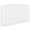 vidaXL Cestos gabi&atilde;o arqueados 10 pcs 400x50x220/240 ferro galvanizado